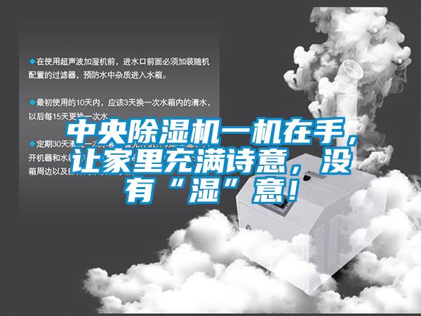 中央除濕機一機在手，讓家里充滿詩意，沒有“濕”意！