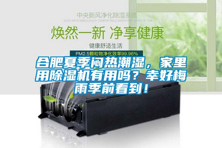 合肥夏季悶熱潮濕,家里用除濕機有用嗎?幸好梅雨季前看到!