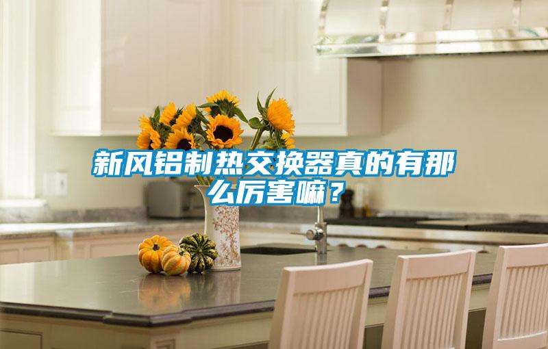 新風鋁制熱交換器真的有那么厲害嘛?