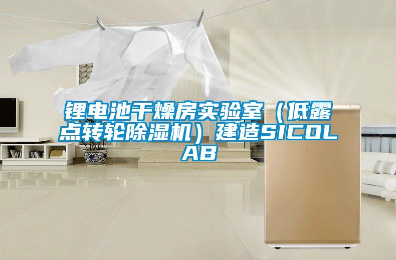 鋰電池干燥房實驗室(低露點轉輪除濕機)建造SICOLAB