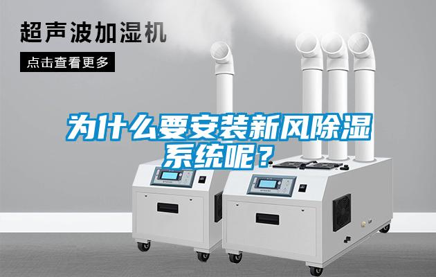 為什么要安裝新風除濕系統呢？
