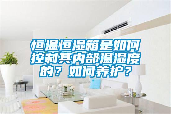恒溫恒濕箱是如何控制其內部溫濕度的？如何養護？