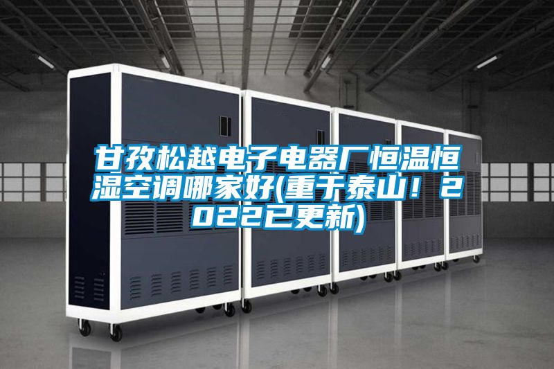 甘孜松越電子電器廠恒溫恒濕空調哪家好(重于泰山！2022已更新)